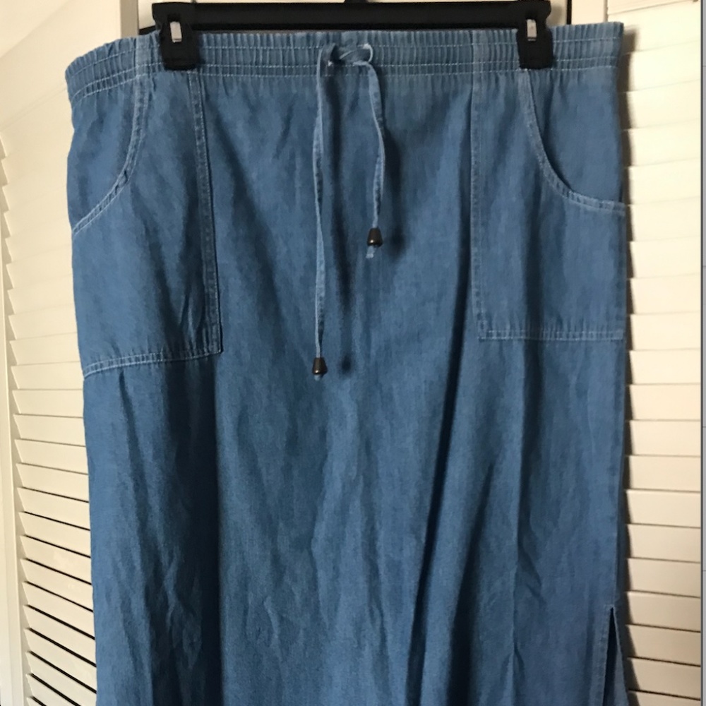 High-Rise Vintage Medium Wash Denim Skirt